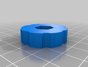 m8 paramétrico moleteado tuerca hexagonal titular partes personalizado 3d print model - Mito3D