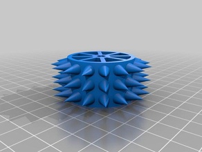 my customized customizeable lego-compatible spiked wheel v10 mechanical toys 3d print model - Mito3D