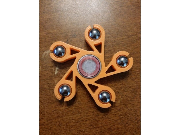 vortex 5 fidget spinner Spielzeug & Spiele 3D print model - Mito3D