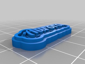 aurora de porte-clés personnalisé 3d print model - Mito3D