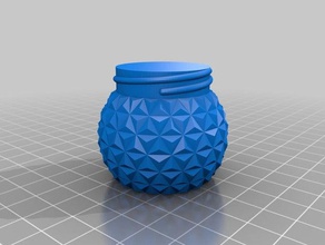 my customized lofty container epcot spaceship earth style containers 3d print model - Mito3D