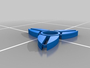 tri-point fidget spinner toys & games 3d print model - Mito3D