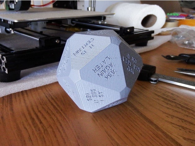 magic die 8-ball dice 3D print model - Mito3D