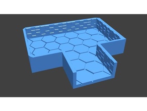 hex tunnel room buildings & structures dnd tiles hexagon miniature 3d print model - Mito3D