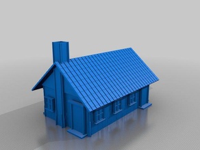 my customized parametric miniature game stone house games 3d print model - Mito3D