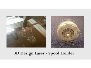 3d printer - custom logo 5mm acrylic spool holder parts 123d design 2017 3diy original awesome cool filament laser lasercut new make 3d print model - Mito3D