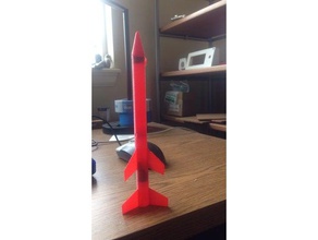 ascending twice two stage rocket hobby 3d print model - Mito3D