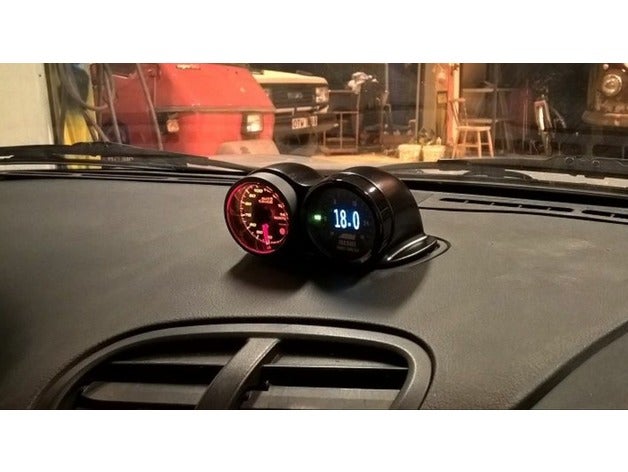 rx7 fd gauge pod automotive dashboard dashmount wankel 3D print model - Mito3D