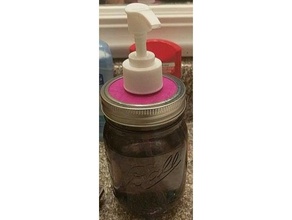 softsoap pump mason jar lid non widemouth bathroom 3d print model - Mito3D