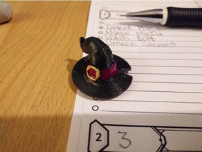 witch hat in miniatura giocattolo & accessori di gioco dnd dungeons dragons 3d print model - Mito3D
