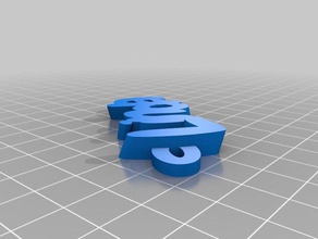 meine angepasste iamburny s v2 text - name keyring keyfob Schlüsselanhänger kundengebundene 3d print model - Mito3D