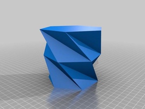 mon personnalisés tordu polygone vase les conteneurs personnalisé 3d print model - Mito3D