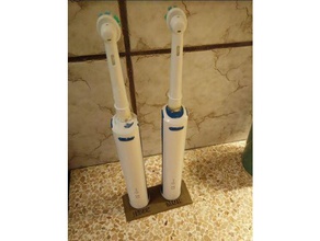 electric toothbrush holder bathroom toothpaste 3d print model - Mito3D