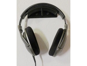 fone de cabeça resto parede suporte montagem o áudio cabide ouvido fones titular kopfh rer na wandhalterung 3d print model - Mito3D