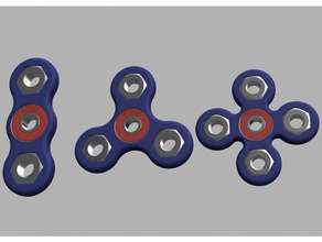 m10 nut spinner mechanical toys fidgetspinner fidget toy hexnut 3d print model - Mito3D