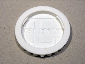 sony nex e-monture de la lentille arrière pac caméra e-mount le bouchon d'objectif alpha e 3d print model - Mito3D
