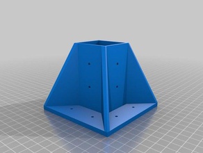 meine angepasste parametrische Befestigung Tischbein -openscad diy kundengebundene 3d print model - Mito3D