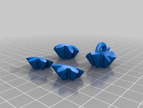 kleine Platte bearbeitet Schlüsselbund gadgets 3d print model - Mito3D