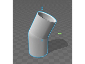 vacuum cleaner pipe curve 3d print model - Mito3D