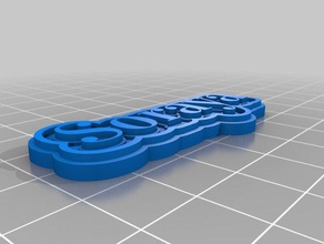 soraya f3d Schlüsselanhänger kundengebundene 3d print model - Mito3D