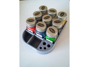 paint tray tool holders & boxes 3d print model - Mito3D