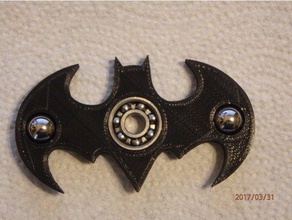 batman fidget spinner - wingnut2k toys & games logo hand toy 3d print model - Mito3D