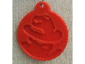 red hat shadowman pendentif pièces et badges 3d print model - Mito3D