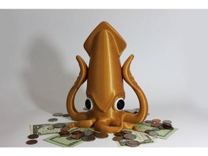 squid banka oyuncak & oyun aksesuarları kumbara targ var atölyesi 3d print model - Mito3D
