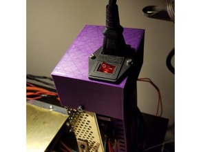 qu-bd cache du bloc d'alimentation plug & commutateur L'imprimante 3d de pièces interrupteur qubd 3d print model - Mito3D