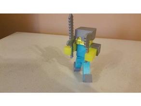 minecraft steve ek birlikte oyuncaklar ve oyunlar rakamlar 3d print model - Mito3D