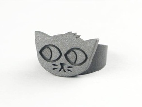 la nuit des bois - mae anneau bijoux chat noir cat mignon jeu indie kickstarter minimes les nitw possum proto pâtes proto-pâtes de l'anneau ressorts vapeur l'acier un vidéo 3d print model - Mito3D