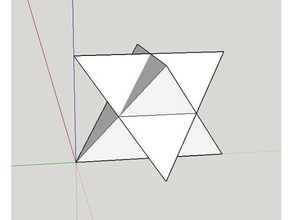 tetahedron star flat 3d printing printable tetrahedron 3d print model - Mito3D