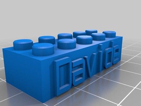 portachiavi lego di davide costruzione giocattoli su misura 3d print model - Mito3D