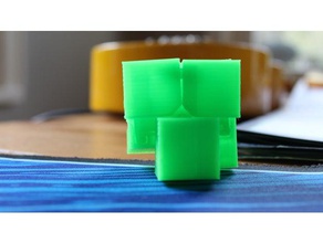 split 2x2x1 mechanical toys puzzle rubiks cube shape-shifting twisty 3d print model - Mito3D