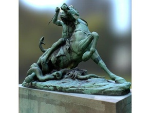 lotta serpente scansioni & repliche La stampa 3d Scansione fighter cavallo mitologia scandinavi la scultura spada valchiria donna 3d print model - Mito3D