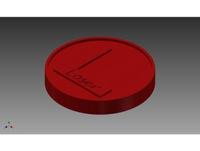 loser coin 3d print model - Mito3D