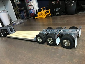 tamiya 1 14 low boy trailer v2 cuello desmontable flip eje r c vehículos king hauler scania r470 camiones volvo 3d print model - Mito3D