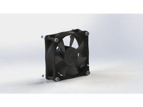 80mm computer fan electronics 3d printing assembly awesome flow simulation pc screw solidworks 3d print model - Mito3D