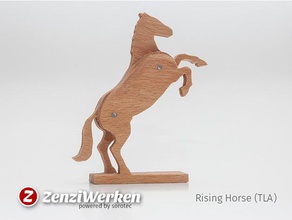 rising horse 3-layered-animal cnc laser animals animal router lasercut plywood stepcraft threelayeredanimal wood zenziwerken 3d print model - Mito3D