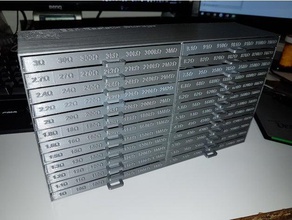 resistor storage drawers e24 series organization 3d print model - Mito3D