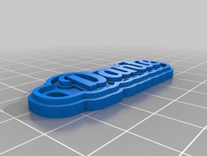 minha personalizado de várias linhas tag porta-chaves chaveiros 3d print model - Mito3D