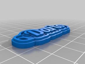 minha personalizado de várias linhas tag porta-chaves chaveiros 3d print model - Mito3D