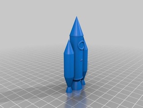 rocket-Schiff 3d-drucken 3d print model - Mito3D