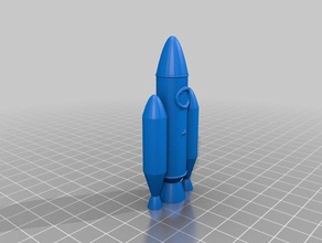 rocket ship abgerundet 3d-drucken 3d print model - Mito3D