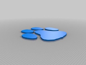 impresión de la pata a los animales 3d print model - Mito3D