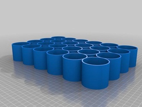my customized parametric bottle tray organization 3d print model - Mito3D