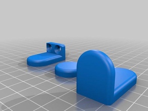 magnético parafuso de cola através um vidro pegar office 3d print model - Mito3D