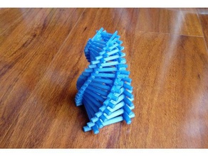 stick torre matematica arte openscad a spirale piazza 3d print model - Mito3D