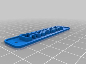 my customized simple text signjfdyughj signs & logos 3d print model - Mito3D