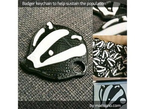 badger keychain keychains 3d print model - Mito3D